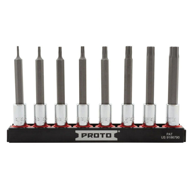 Proto J7440R8MM 1/4" Drive Metric Hex Bit Socket Set (8 Piece)