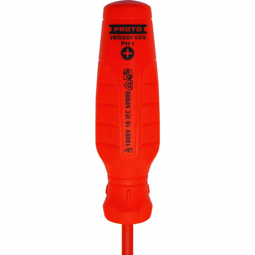 Proto J90001-VDE VDE Insulated Phillips Screwdriver- #1 X 4" - 2