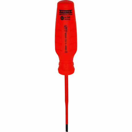 Proto J90004-VDE VDE Insulated Cabinet Screwdriver- 5/32 X 4"