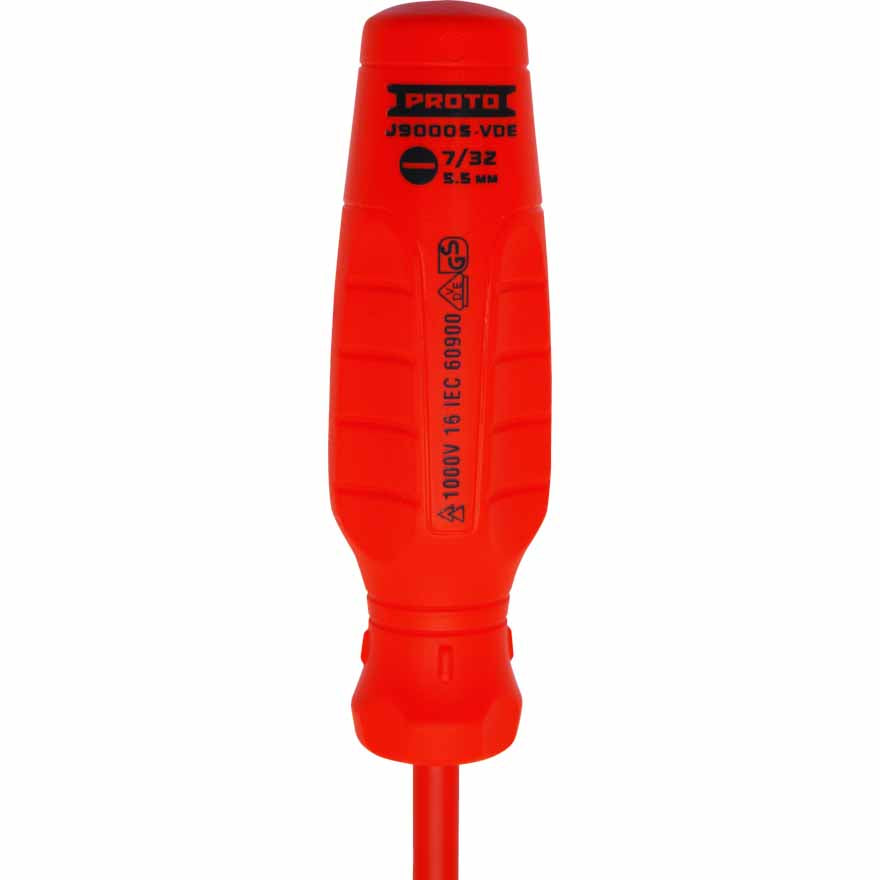 Proto J90005-VDE VDE Insulated Cabinet Screwdriver- 7/32" X 5" - 2