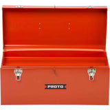 Proto J9975R General Purpose Double Latch Tool Box with Tray, Steel, Red, 20" W x 8.5" D x 9.5" H - 2