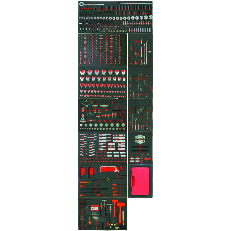 Proto JCS-1046MASBX3K 1046pc Foamed Master Technician Maintenance Set with Top Chest and Workstation - 2