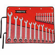 Proto JSCVT-20S 20-Piece Full Polish Combination Reversible Ratcheting Wrench Set - 12 Point