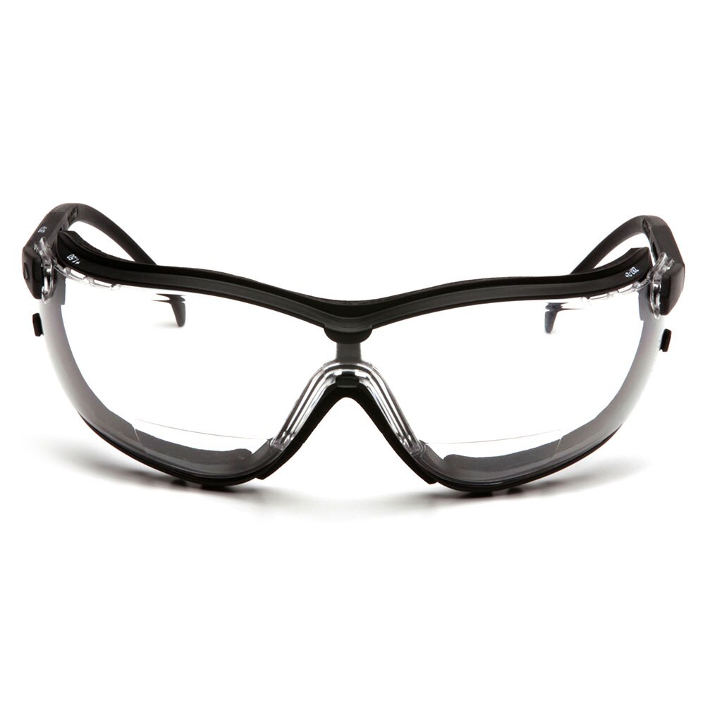 Pyramex GB1810STR25 V2G Clear +2.5 H2X Anti-Fog Reader Lens Safety Goggles with Black Strap/Temples - 3