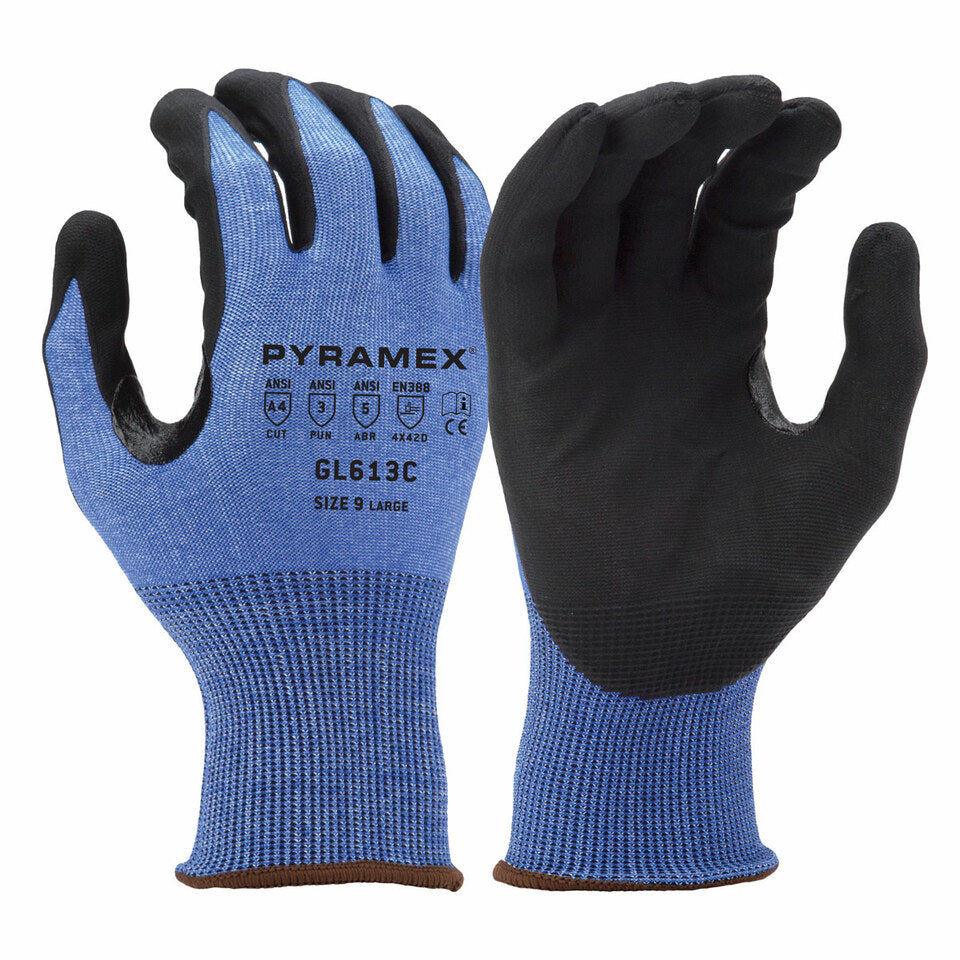 Pyramex GL613C-L Touchscreen Micro-Foam Dipped Gloves Large [A4]