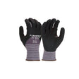 Pyramex GL617L Micro-Foam Nitrile 3/4 Dipped Gloves, 15g Nylon/Spandex, Black/Gray, Large
