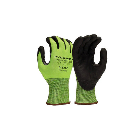 Pyramex GL621CVPM 18 Gauge A5 Cut Micro-Foam Nitrile Dipped Gloves Medium