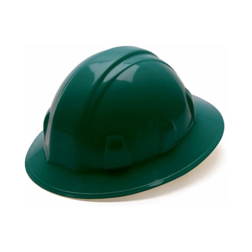 Pyramex HP24135 Full Brim Hard Hat 4 Point Ratchet Suspension - Green