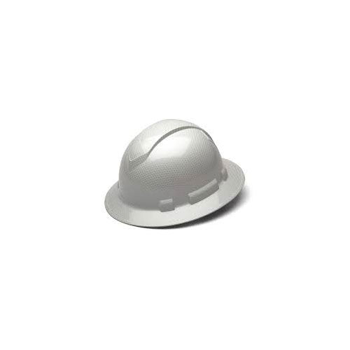 Pyramex HP54116S Ridgeline Full Brim Hard Hat, Matte White, 4-Point Ratchet