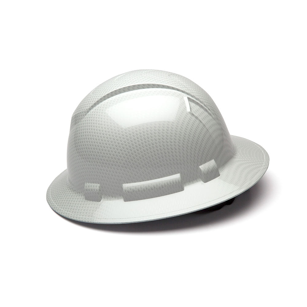 Pyramex HP54116S Ridgeline Full Brim Hard Hat, Matte White, 4-Point Ratchet - 3