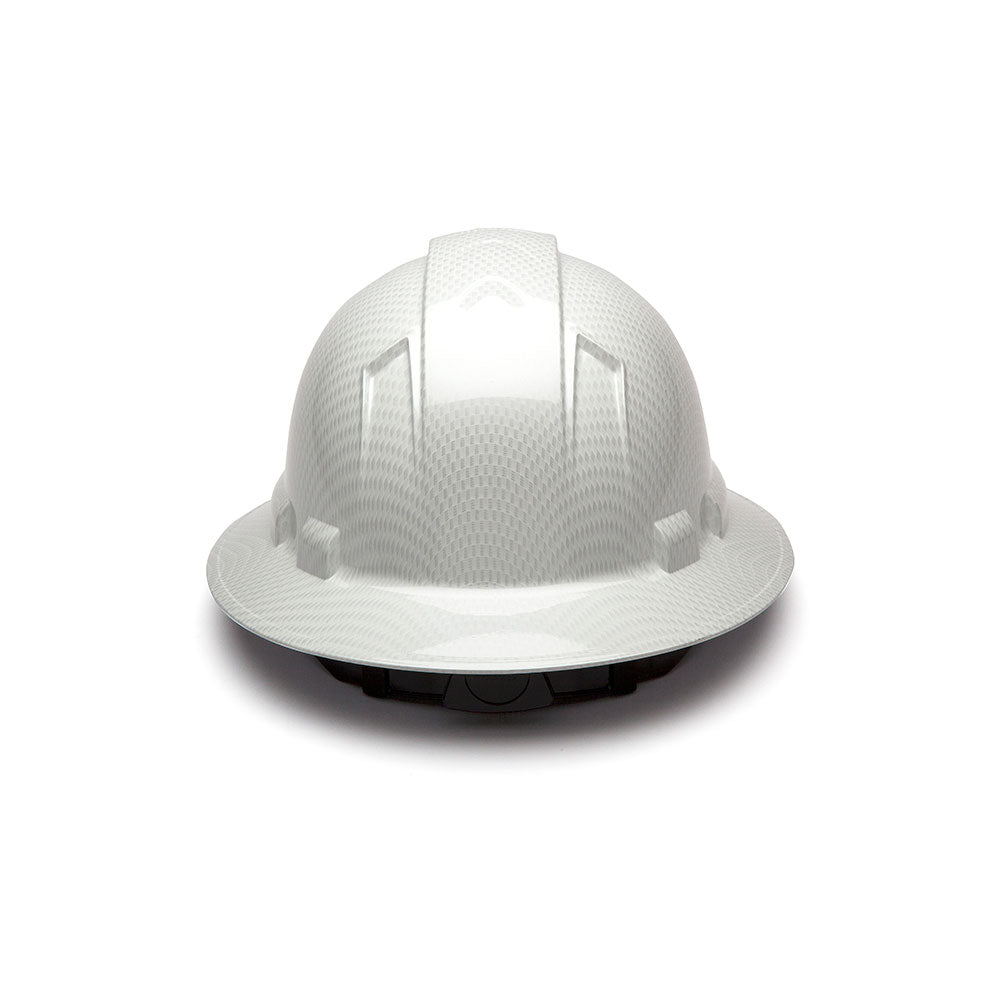 Pyramex HP54116S Ridgeline Full Brim Hard Hat, Matte White, 4-Point Ratchet - 4