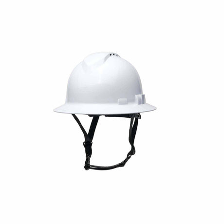 Pyramex HPT256110V Ridgeline T2 Full Brim Hard Hat - Vented - White - 6pt Ratchet Suspension