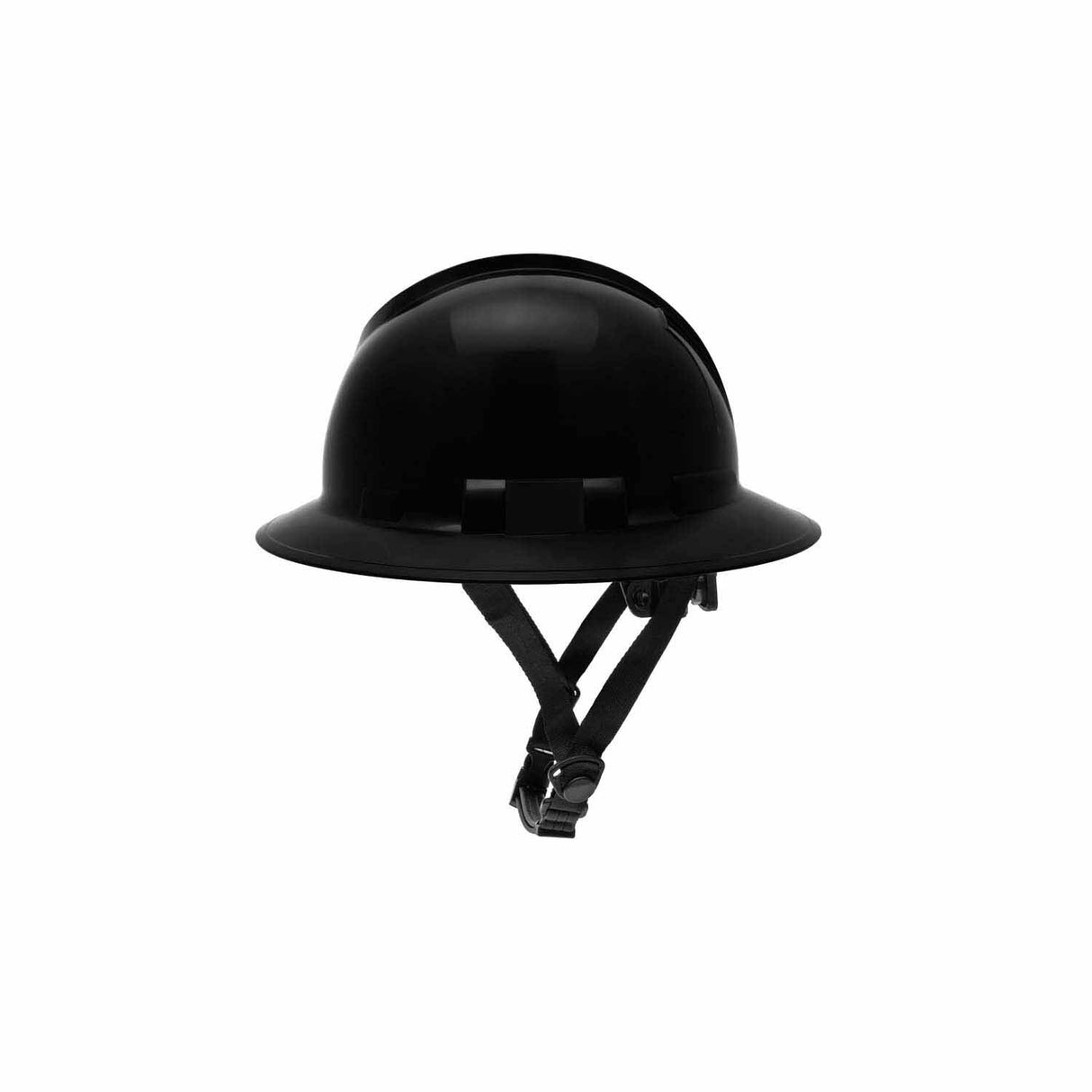 Pyramex HPT256111V Ridgeline T2 Full Brim Hard Hat - Vented - Black - 6pt Ratchet Suspension - 6