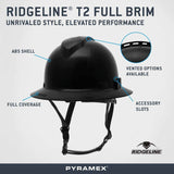 Pyramex HPT256111 Ridgeline T2 Full Brim Hard Hat with 6pt Ratchet Suspension - Black - 2