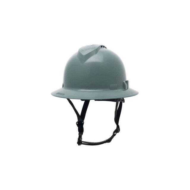 Pyramex HPT256113V Ridgeline T2 Full Brim Hard Hat - Vented - Slate Gray - 6pt Ratchet Suspension