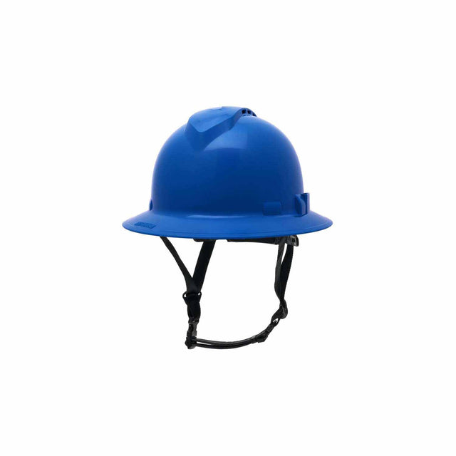 Pyramex HPT256160V Ridgeline T2 Full Brim Hard Hat - Vented - Blue - 6pt Ratchet Suspension