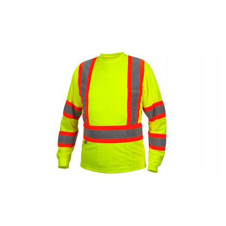 Pyramex RCLTS3110L Long Sleeve Moisture Wicking T-Shirt In Lime - Large