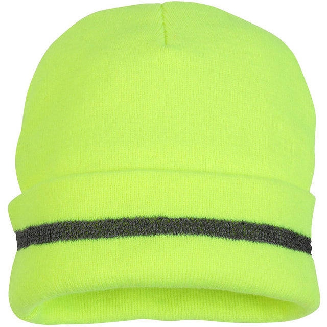 Pyramex RH110 Knit Cap With Reflective Strip-Yellow