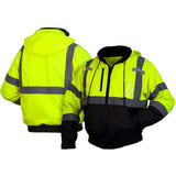 Pyramex RJ3110M Winter Wear - Hi-Vis Lime Bomber Jacket - Medium - 3