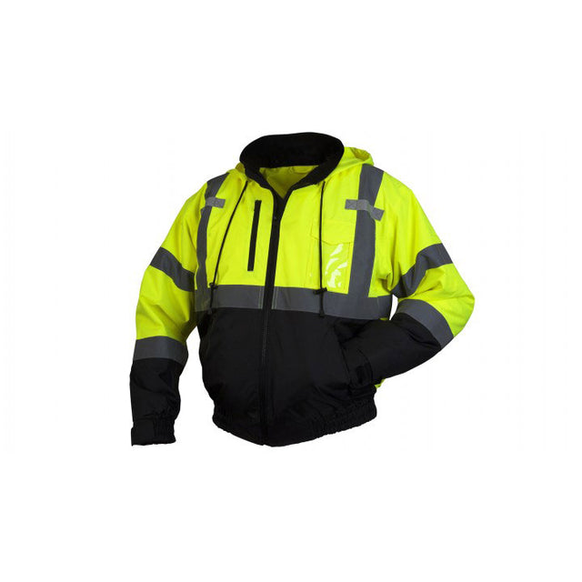 Pyramex RJ3110X2 Winter Wear - Hi-Vis Lime Bomber Jacket - 2X Large