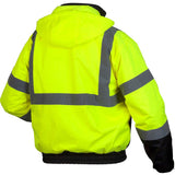 Pyramex RJ3110X2 Winter Wear - Hi-Vis Lime Bomber Jacket - 2X Large - 2