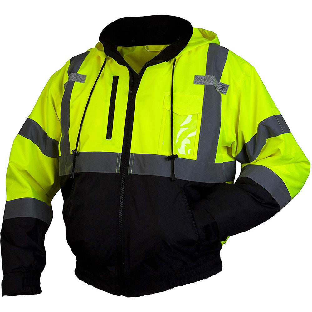 Pyramex RJ3110X3 Winter Wear - Hi-Vis Lime Bomber Jacket - 3X Large - 3