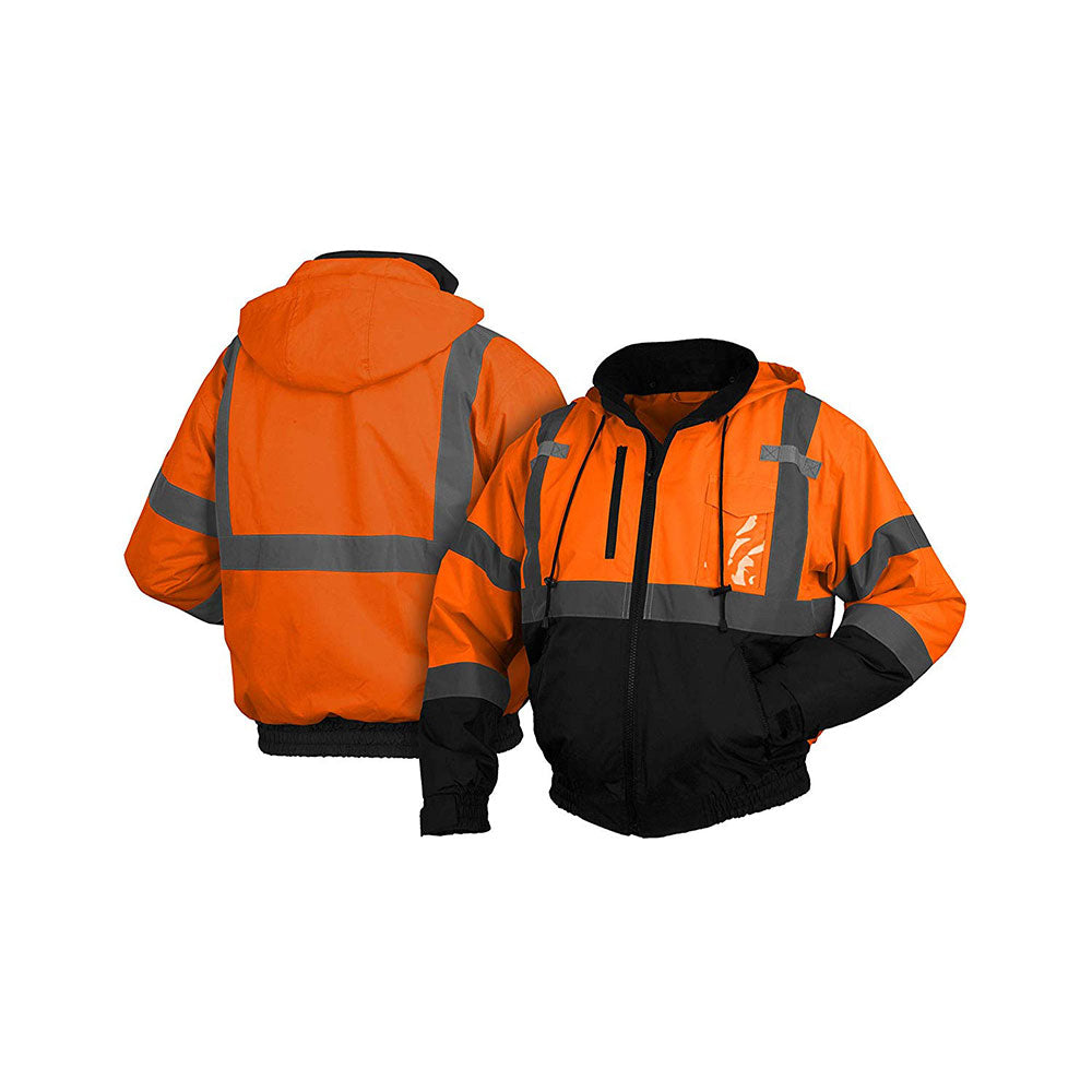 Pyramex RJ3120L Winter Wear - Hi-Vis Orange Bomber Jacket - Large - 3