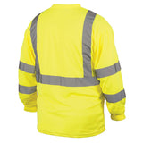 Pyramex RLTS3110BL Hi-Vis Lime/Black Lightweight Long Sleeve T-Shirt - Large - 2