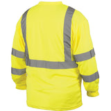 Pyramex RLTS3110L Hi-Vis Lime Long Sleeve T-Shirt - Large - 2