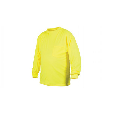 Pyramex RLTS3110NSM Hi-Vis Lime Long Sleeve T-Shirt No Tape- Medium