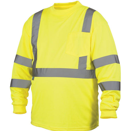 Pyramex RLTS3110X3 Hi-Vis Lime Long Sleeve T-Shirt - 3X Large