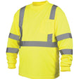 Pyramex RLTS3110X4 Hi-Vis Lime Long Sleeve T-Shirt - 4X Large