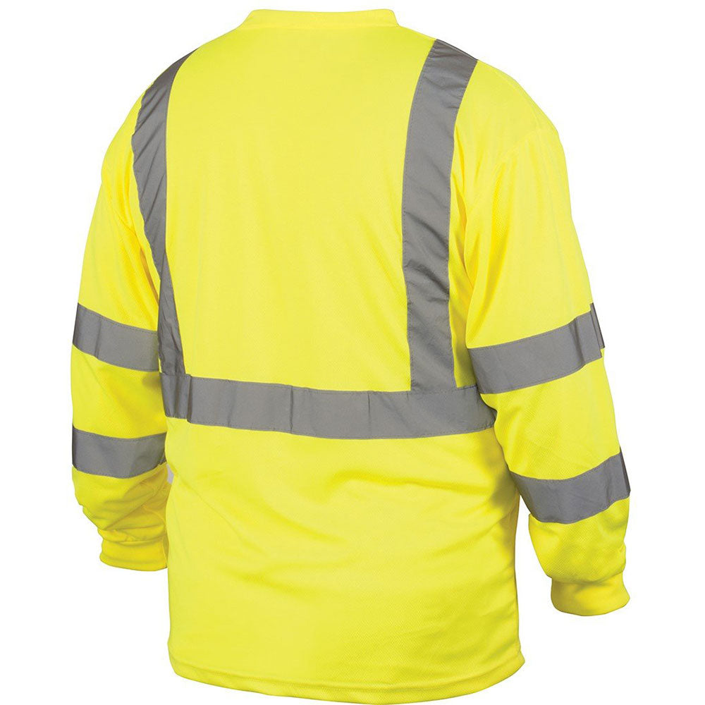 Pyramex RLTS3110XL Hi-Vis Lime Long Sleeve T-Shirt - Extra Large - 2