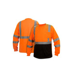 Pyramex RLTS3120BL Hi-Vis Orange/Black Lightweight Long Sleeve T-Shirt - Large - 3