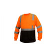 Pyramex RLTS3120BX2 Hi-Vis Orange/Black Lightweight Long Sleeve T-Shirt 2X Large