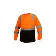 Pyramex RLTS3120BX2 Hi-Vis Orange/Black Lightweight Long Sleeve T-Shirt 2X Large