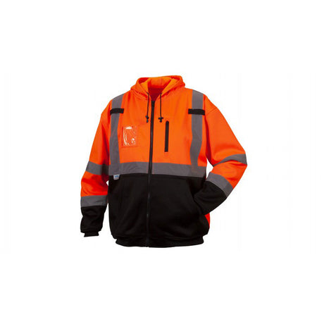 Pyramex RSZH3320L Class 3 Premium Zipper Sweatshirt In Orange - Large