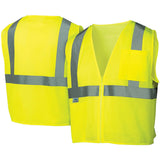 Pyramex RVZ2110SEX3 Safety Vest - Hi-Vis Lime - Self-Extinguishing - 3X Large - 3