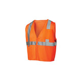 Pyramex RVZ2120SEX4 Safety Vest - Hi-Vis Orange - Self-Extinguishing - 4X Large