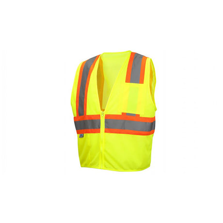 Pyramex RVZ2210SEX5 Safety Vest - Hi-Vis Lime - Self-Extinguishing - 5X Large