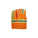 Pyramex RVZ2220SEL Safety Vest - Hi-Vis Orange - Self-Extinguishing - Large