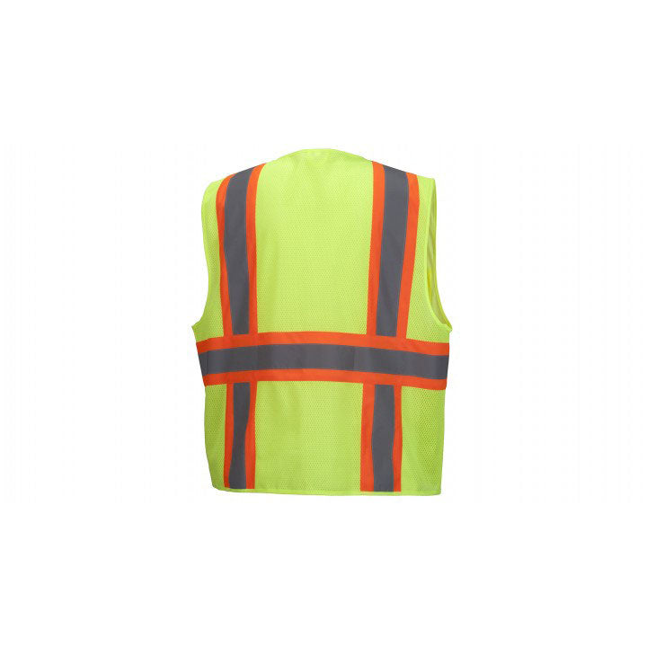 Pyramex RVZ2310L Safety Vest - Hi-viz lime - All mesh - Size Large - 2