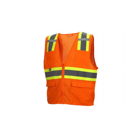 Pyramex RVZ2320L Safety Vest - Hi-viz orange - All mesh - Size Large