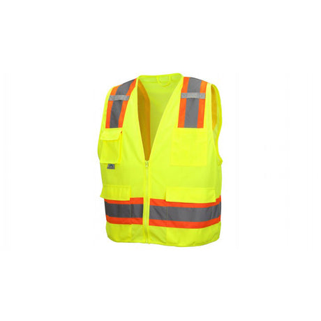 Pyramex RVZ2410L Safety Vest - Hi-Vis Lime - Size Large