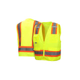 Pyramex RVZ2410L Safety Vest - Hi-Vis Lime - Size Large - 3