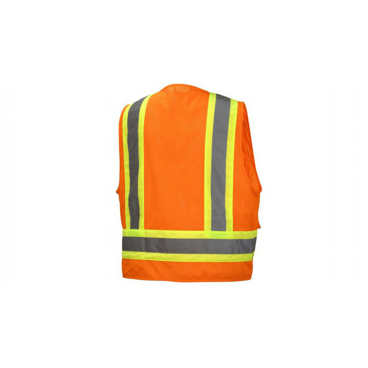 Pyramex RVZ2420SEX2 Safety Vest - Hi-Vis Orange - Self-Extinguishing - 2X Large - 2