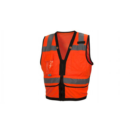 Pyramex RVZ2820L Safety Vest - Hi-Vis Orange with Black Trim - Size Large