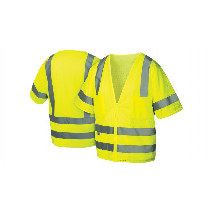 Pyramex RVZ3110M Safety Vest - Hi-Vis Lime - Size Medium - 3