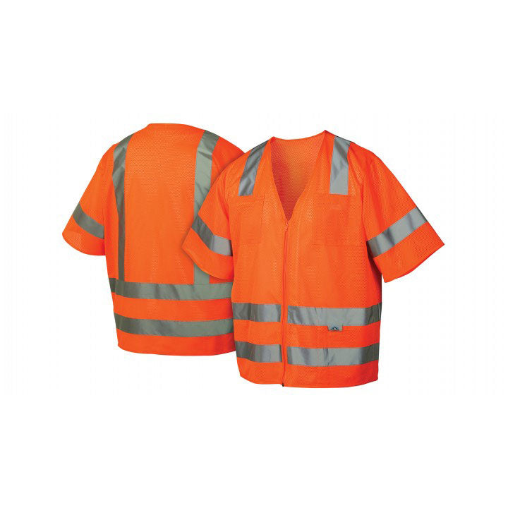 Pyramex RVZ3120L Safety Vest - Hi-Vis Orange - Size Large - 3