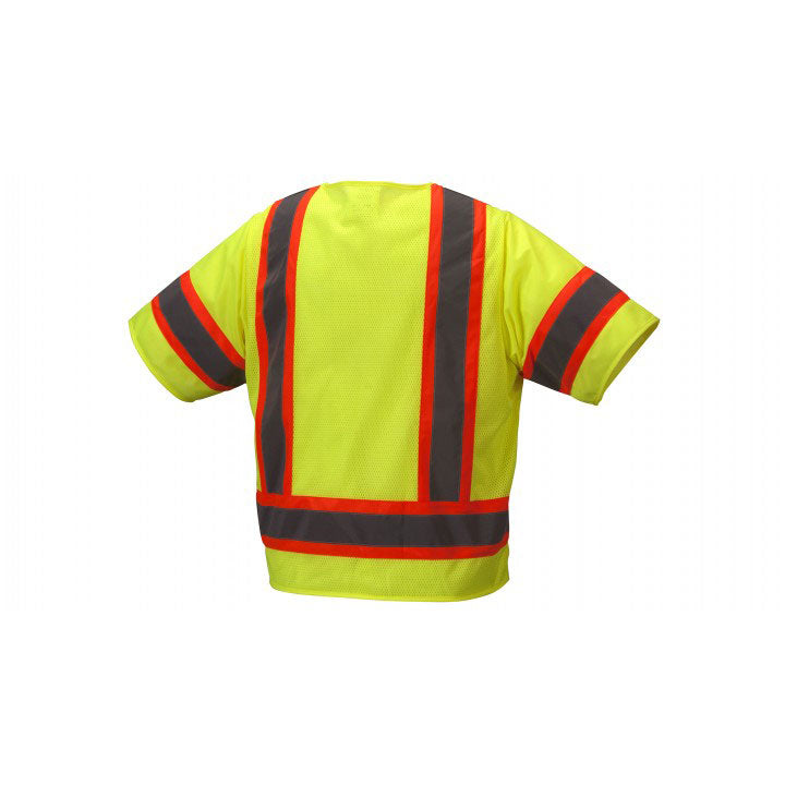 Pyramex RVZ3410L Safety Vest - Hi-Vis Lime - Size Large - 2